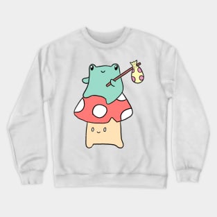 Pastel Frog and Mushroom friend Crewneck Sweatshirt